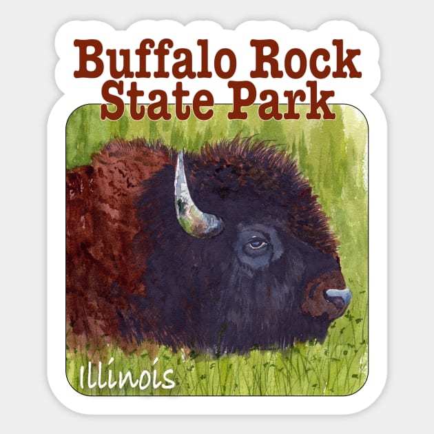 Buffalo Rock State Park, Illinois Sticker by MMcBuck